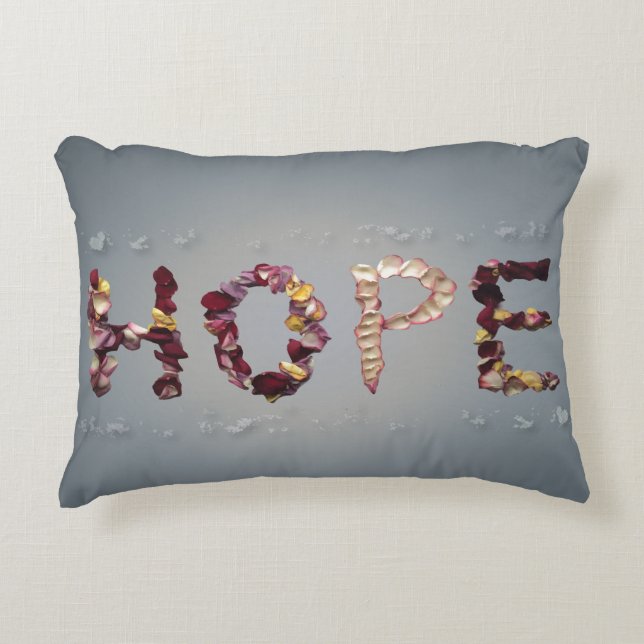 Hopeful Roses Accent Pillow (Front)