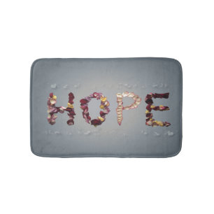 Hopeful Roses Bathroom Mat