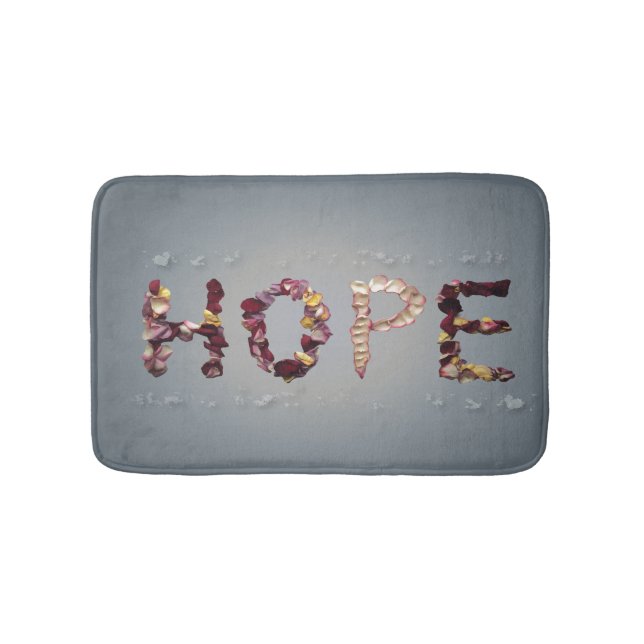 Hopeful Roses Bathroom Mat (Front)