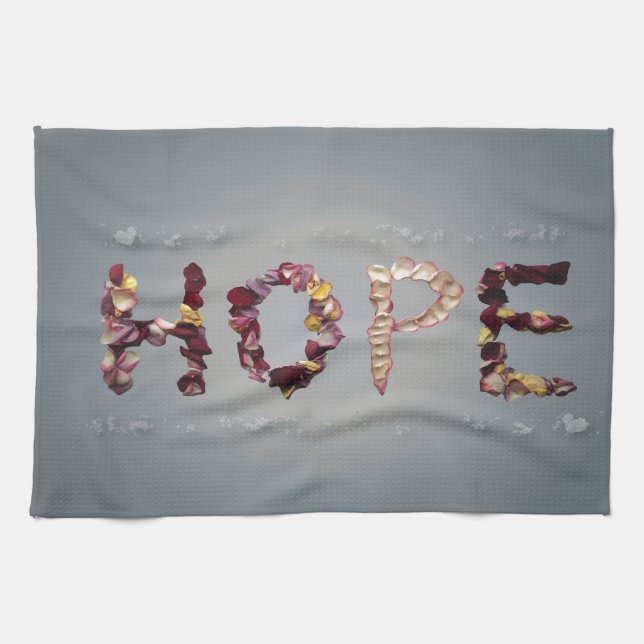 Hopeful Roses Kitchen Towel (Horizontal)