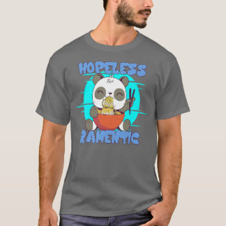Hopeless Ramentic Ramen Noodles Lover For Cute Cat T-Shirt