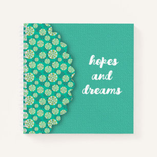 Hopes and Dreams Boho Mint Notebook