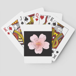 HOPES! – portrait floral minimal Poker Cards