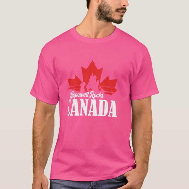 Hopewell Rocks, New Brunswick Canada Travel Souven T-Shirt (Front)
