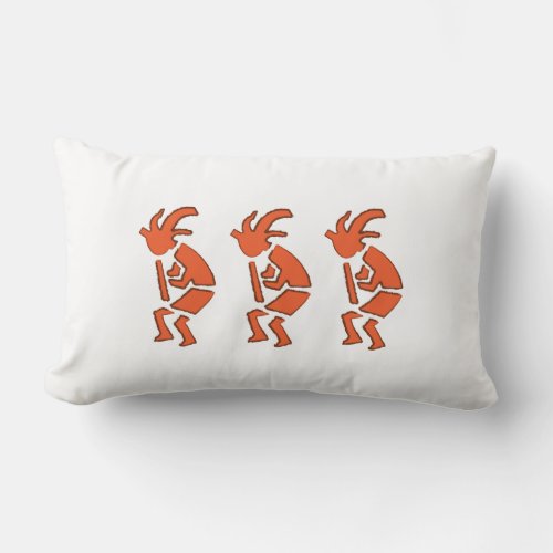 Hopi Flute Player _ Southwest Indian Design Lumbar Pillow