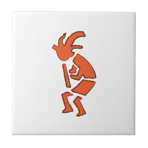 Hopi Flute Player _ Southwest Indian Design Tile