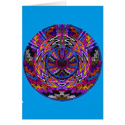 Hopi Healing Prayer Medicine Wheel Mandala Card (Front)