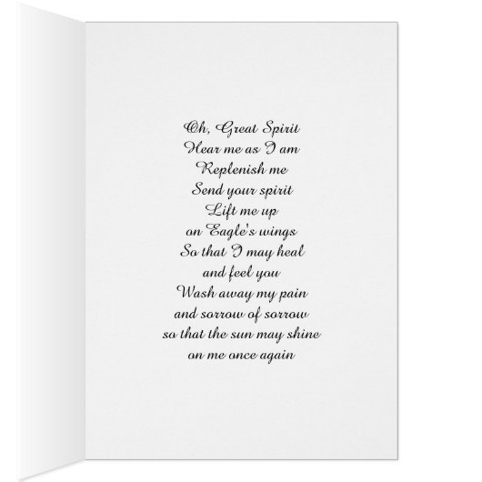 Hopi Healing Prayer Medicine Wheel Mandala Card (Inside (Right))