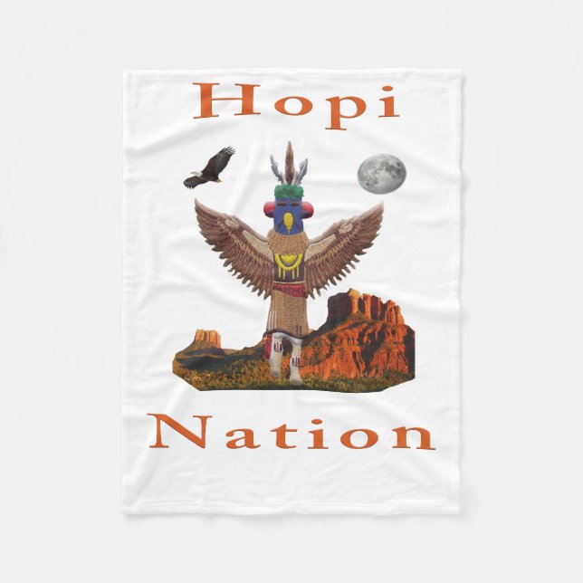 Hopi Indian Fleece Blanket (Front)
