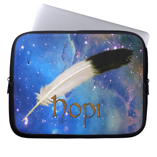 HOPI Nation & Feather Space Laptop Sleeve (Front)