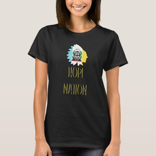 Hopi Nation Flag Indigenous Native American Headdr T_Shirt