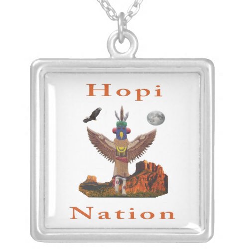 Hopi Nation Silver Plated Necklace