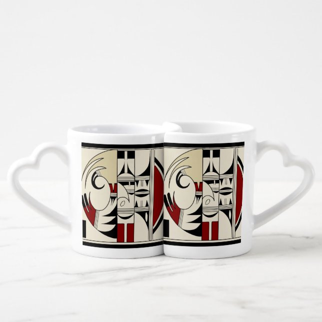 Hopi Pottery 01 Coffee Mug Set (Front Nesting)