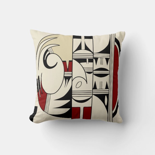 Hopi Pottery 01 Throw Pillow (Front)