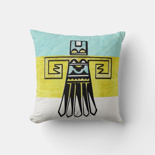 Hopi Pride Native American Tribal Throw Pillow (Front)