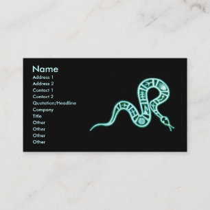 Hopi Snake Motif Vintage Native American Business Card