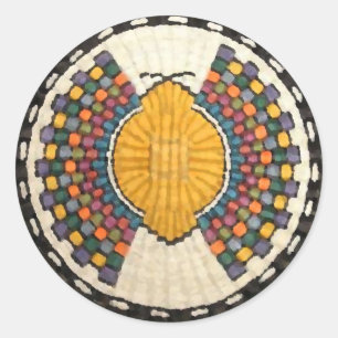 Hopi Snake Motif Vintage Native American Classic Round Sticker