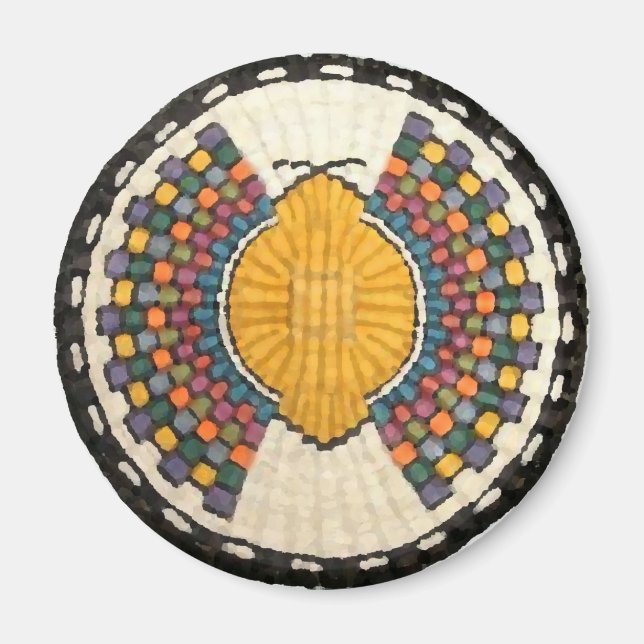 Hopi Snake Motif Vintage Native American Magnet (Front)