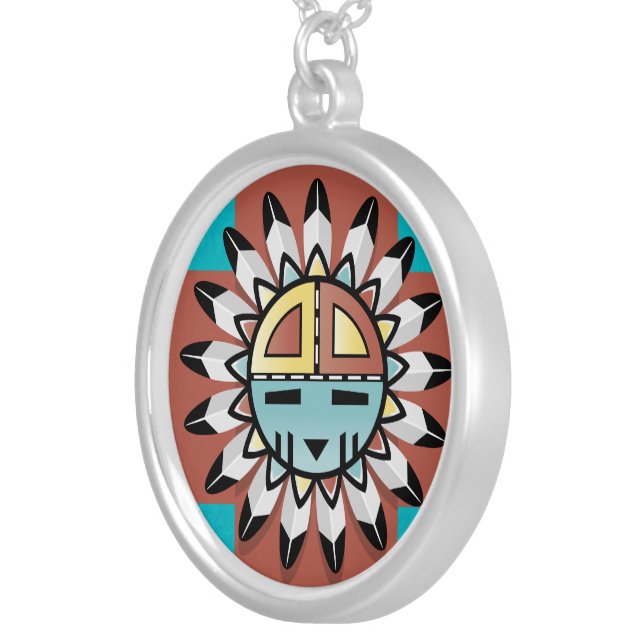 Hopi Sun Shield with 4 Directions Pendant Necklace | Zazzle