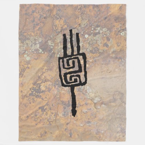 Hopi Womans Symbol Fleece Blanket