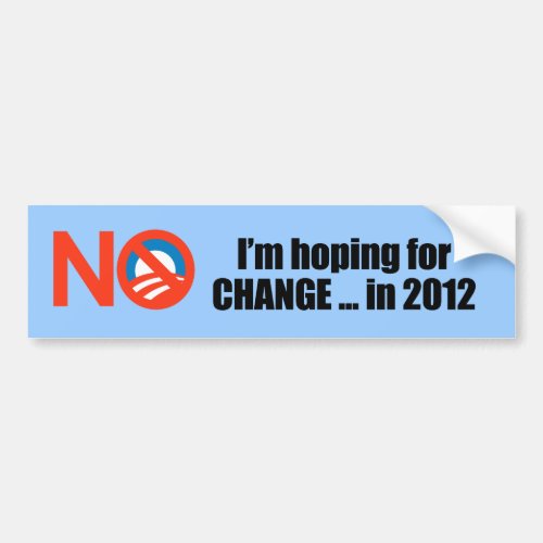 Hoping for Change in 2012 Bumper Sticker
