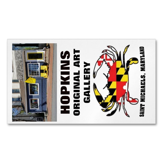 HOPKINS ART GALLERY BUSINESS CARD MAGNET (Front)