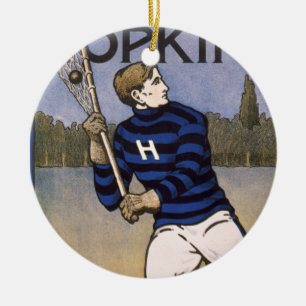 Hopkins Lacrosse 1902 - Bristow Adams Ceramic Ornament