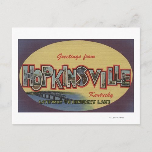 Hopkinsville Kentucky _ Large Letter Scenes Postcard