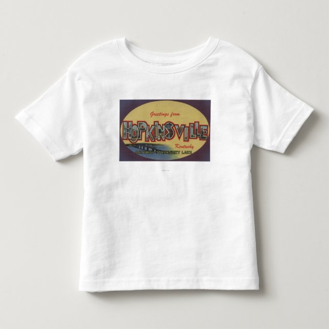 Hopkinsville, Kentucky - Large Letter Scenes Toddler T-shirt (Front)