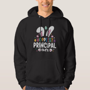 Hoppiest Principal Ever School Easter Bunny Eggs Hoodie