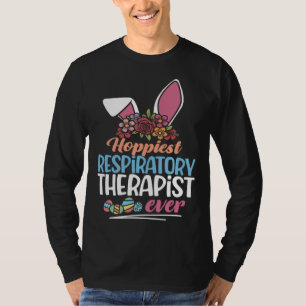 Hoppiest Respiratory Therapist Ever Bunny Ear Red  T-Shirt