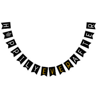 Hoppily Ever After Co-Ed Wedding Bridal Shower Bunting Flags