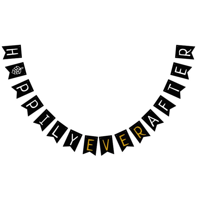 Hoppily Ever After Co-Ed Wedding Bridal Shower Bunting Flags (All)