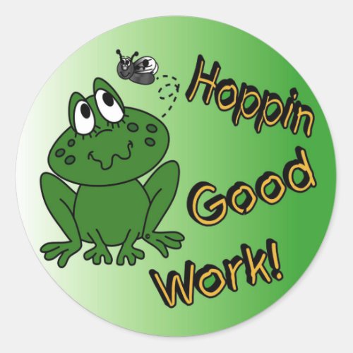 Hoppin Good Work Classic Round Sticker