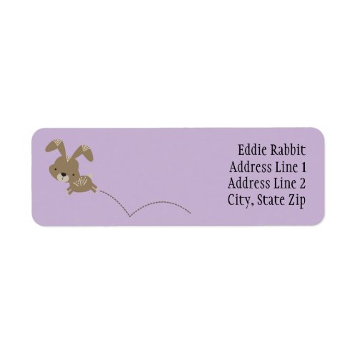 Hopping Bunny Rabbit Custom Return Address Labels