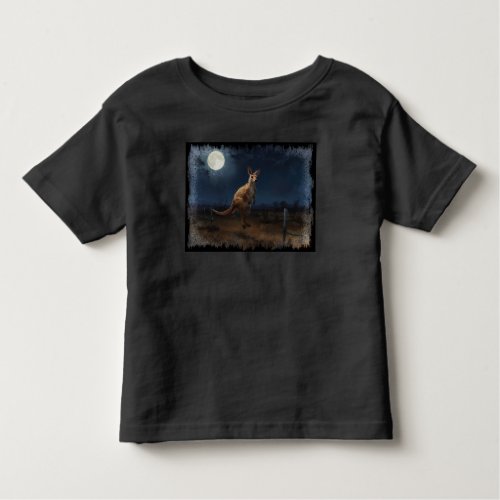 Hopping Kangaroo  Full Moon Toddler T_shirt