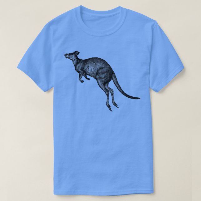 Hopping Kangaroo Print  T-Shirt (Design Front)