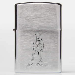 Hopping Wild Rabbit / Personalized Name Zippo Lighter