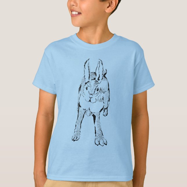 Hopping Wild Rabbit T-Shirt (Front)