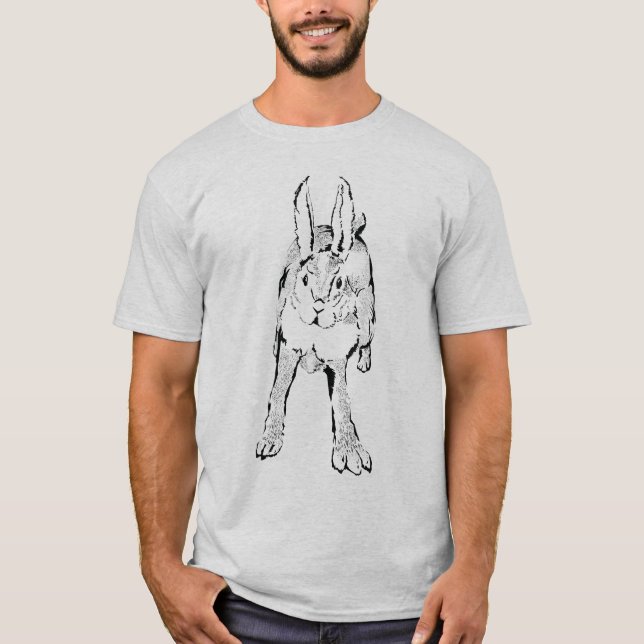 Hopping Wild Rabbit T-Shirt (Front)