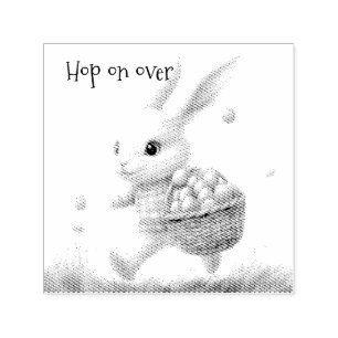 Hoppity Hop!   Custom Bunny Easter Stamp