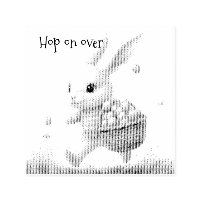 Hoppity Hop! | Custom Bunny Easter Stamp (Design)