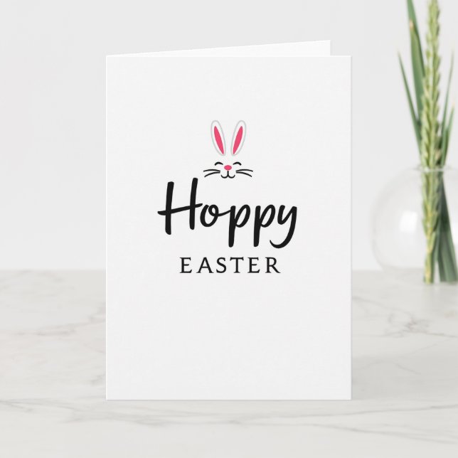 Hoppy Animal Easter Card (Front)