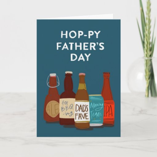 Hoppy Beer Father's Day Card | Zazzle