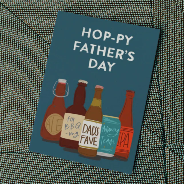Hoppy Beer Father's Day Card | Zazzle
