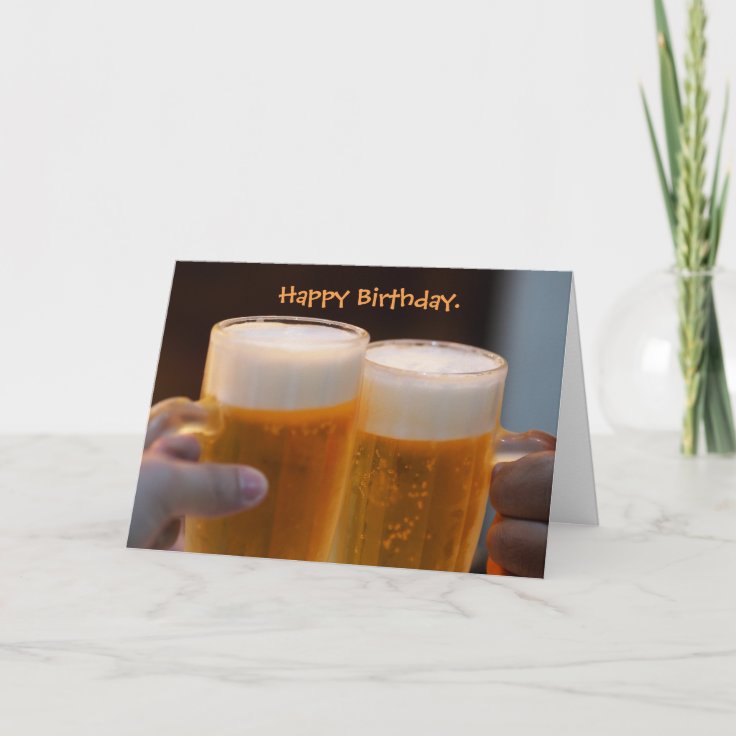 Hoppy Beerthday Beer Birthday Card Zazzle 