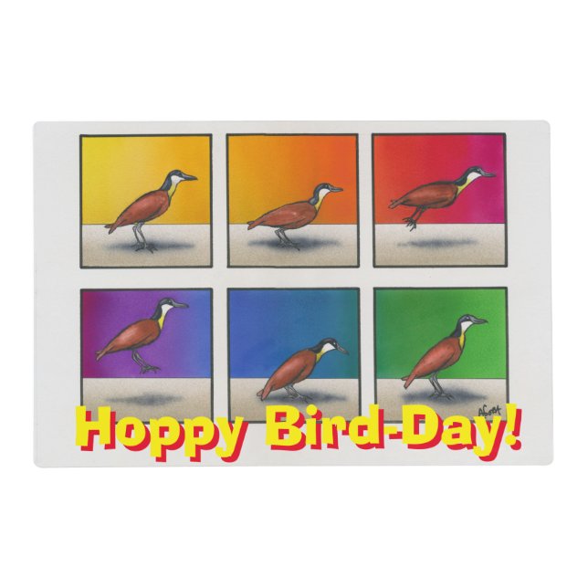 Hoppy bird-day! placemat (Front)