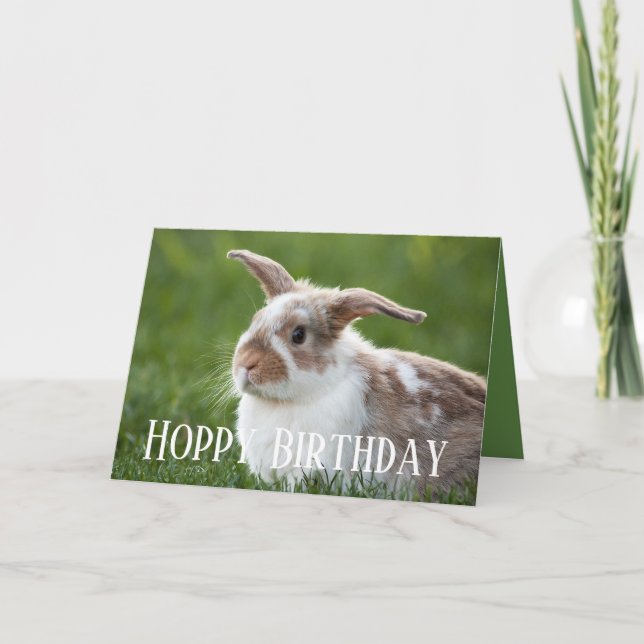 Hoppy Birthday Bunny Card (Front)