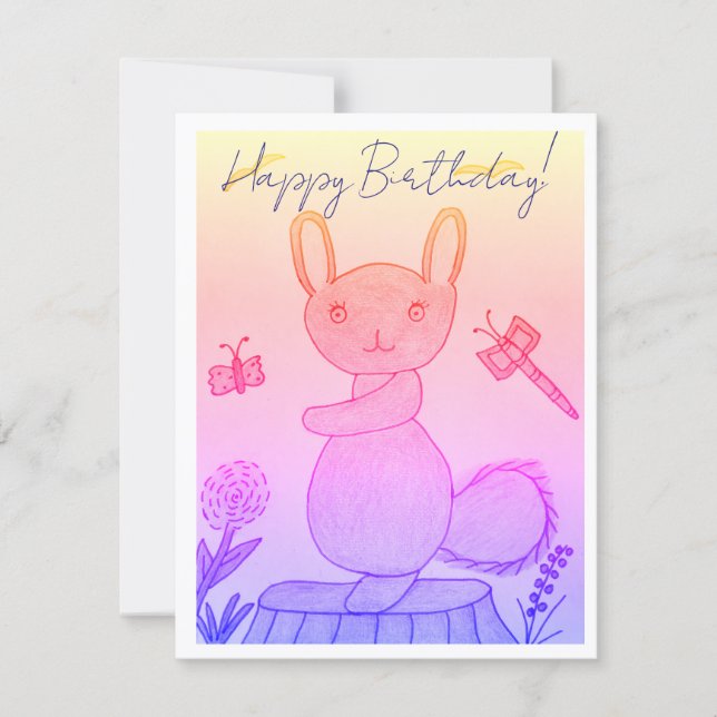 Hoppy Birthday Card (Front)