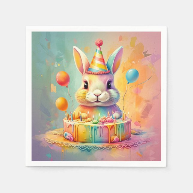 " HOPPY BIRTHDAY DELIGHT " NAPKINS (Front)